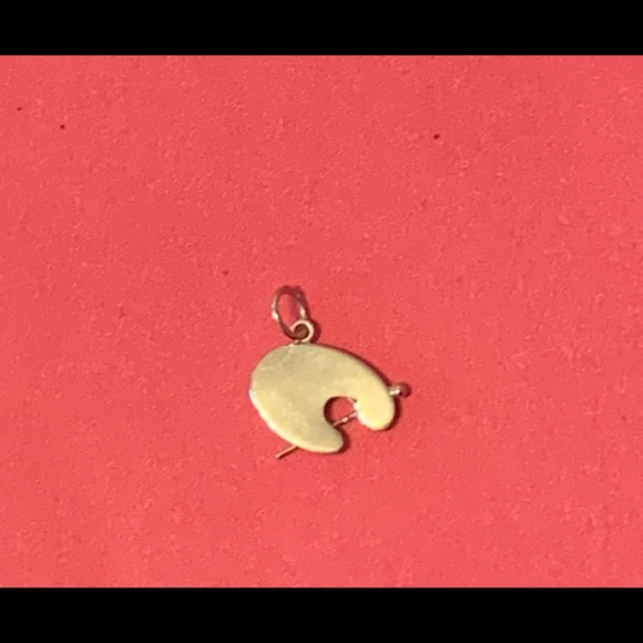 Gold Artist Palette Charm - Picture 2 of 3